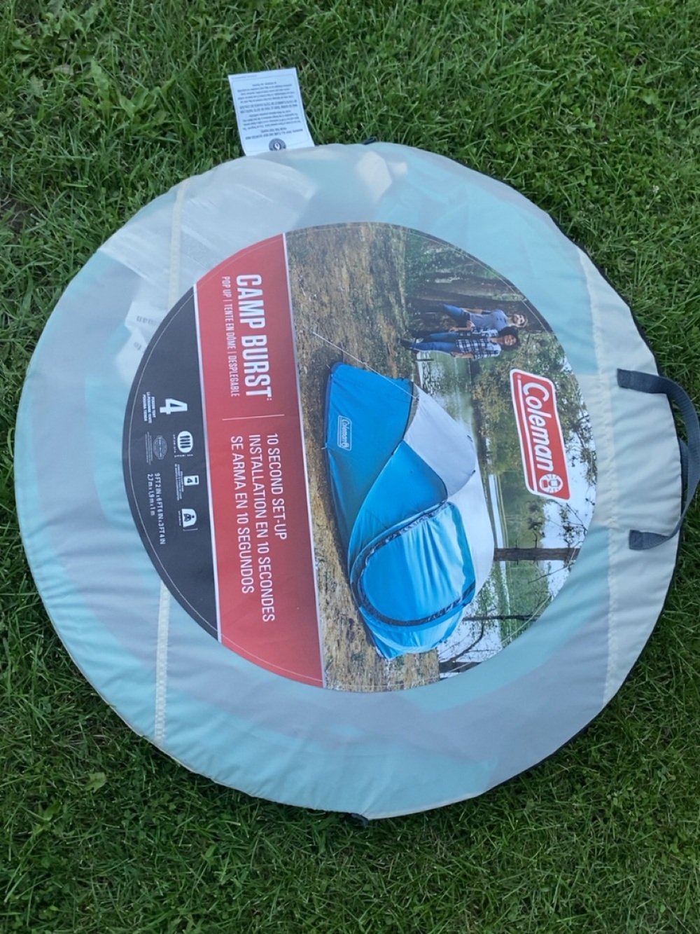 Coleman Light Blue Pop-Up Camp Burst Tent - 4-Person